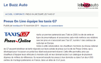 Pneus On Line équipe les taxis G7