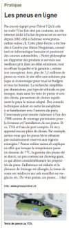 Les pneus en ligne