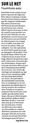 SUR LE NET : Fournitures auto