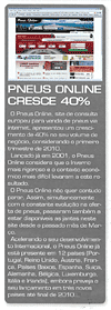 PNEUS ONLINE CRESCE 40%