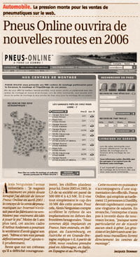 Pneus Online" opens up new routes in 2006