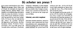 Où acheter ses pneus ?