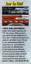 Sur le Net : -40% SUR LES PNEUS !