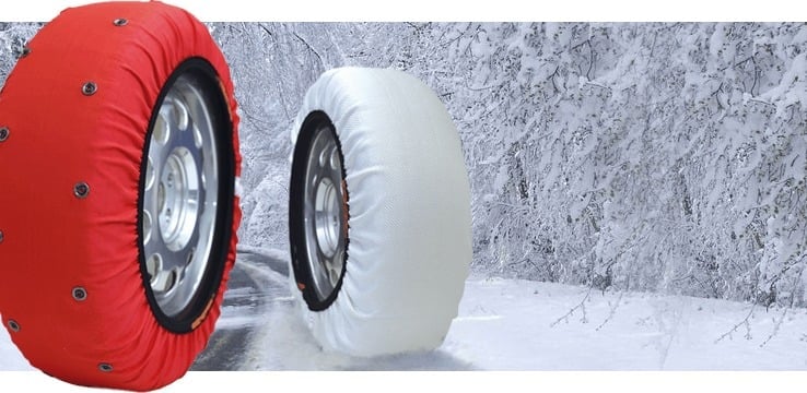 QPY Catene da neve universali 6 pezzi per pneumatici antiscivolo catene da neve facili da montare larghezza 165-285 mm catene di emergenza per pneumatici da neve per auto 
