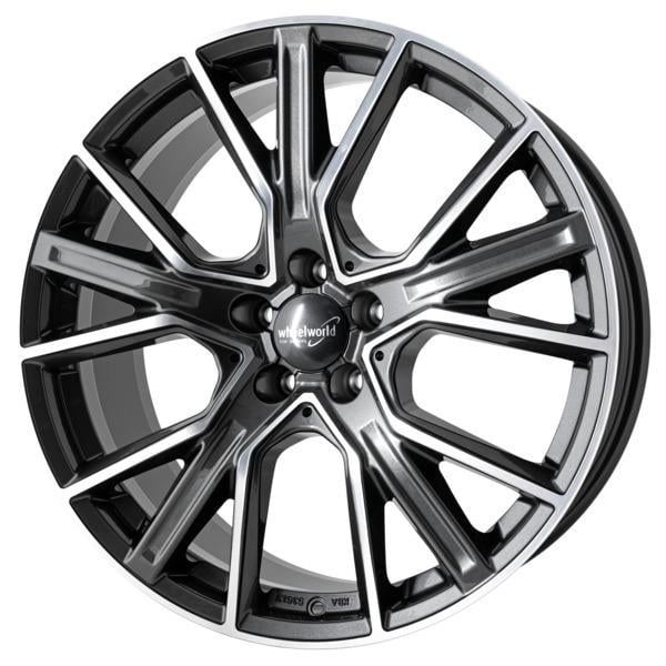 2DRV WH34 8.5x19 5x112 ET45 66.6 Graphite machined face rim
