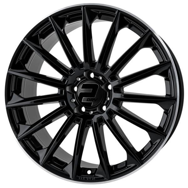 2DRV WH39 9.0x20 5x112 ET35 66.6 Zwart gepolijste rand velg