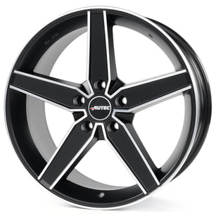 Jante Autec Delano 7.5x17 5x108 ET45 70 Noir mat face polie