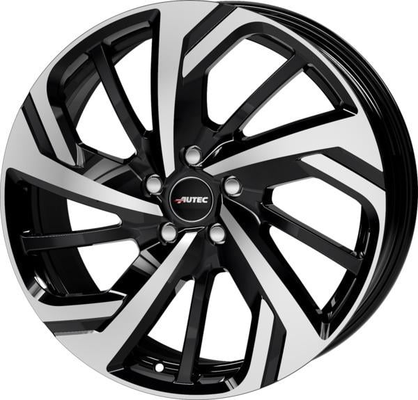 Autec Rixon 9.5x19 5x114.3 ET45 64.2 Schwarz verblendung poliert Felge