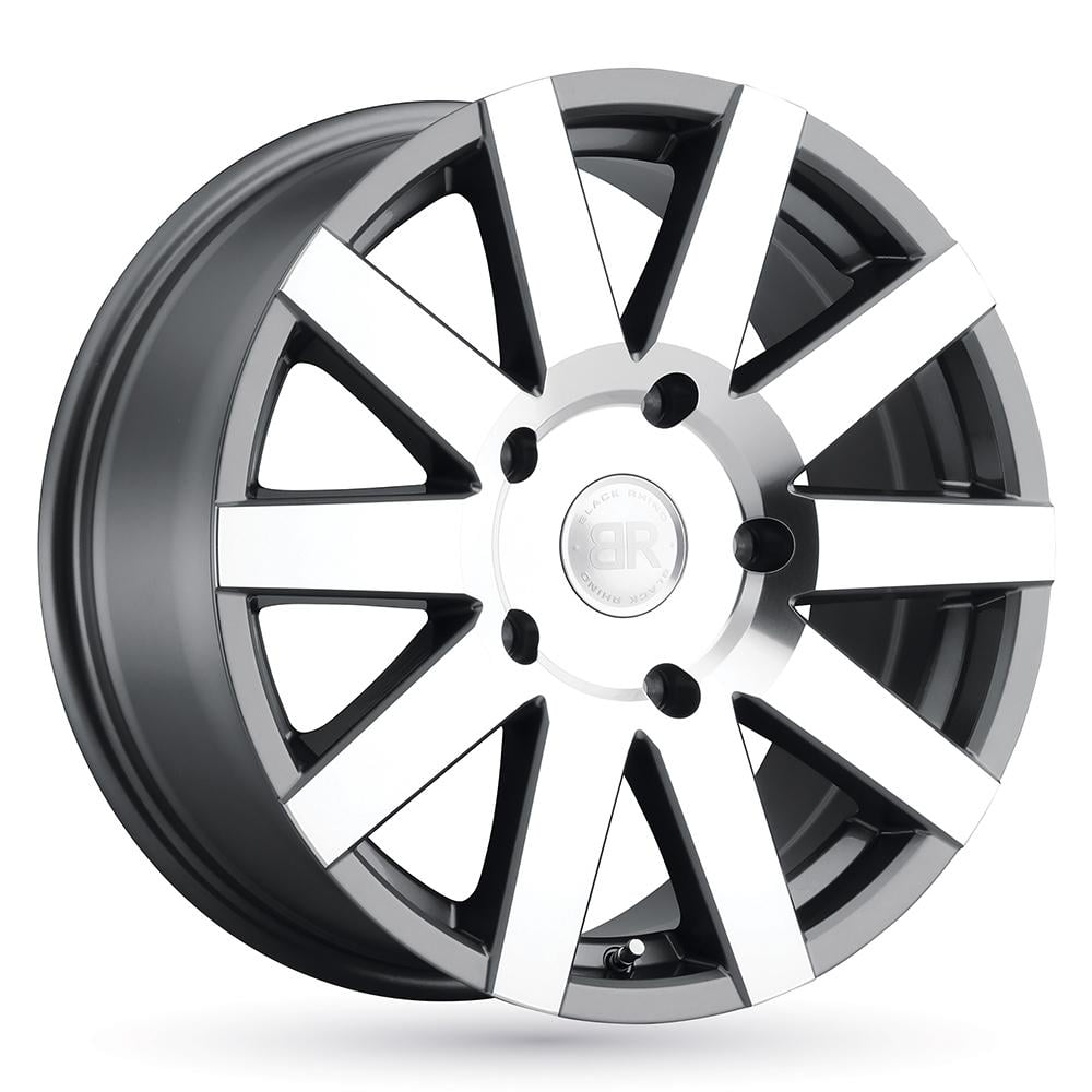 Jante Black Rhino Journey 8.0x18 5x130 ET48 84.1 Gris face polie