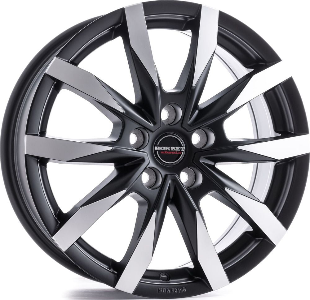 Borbet CW5 6.5x16 5x160 ET60 65.1 Schwarz matt verblendung poliert Felge