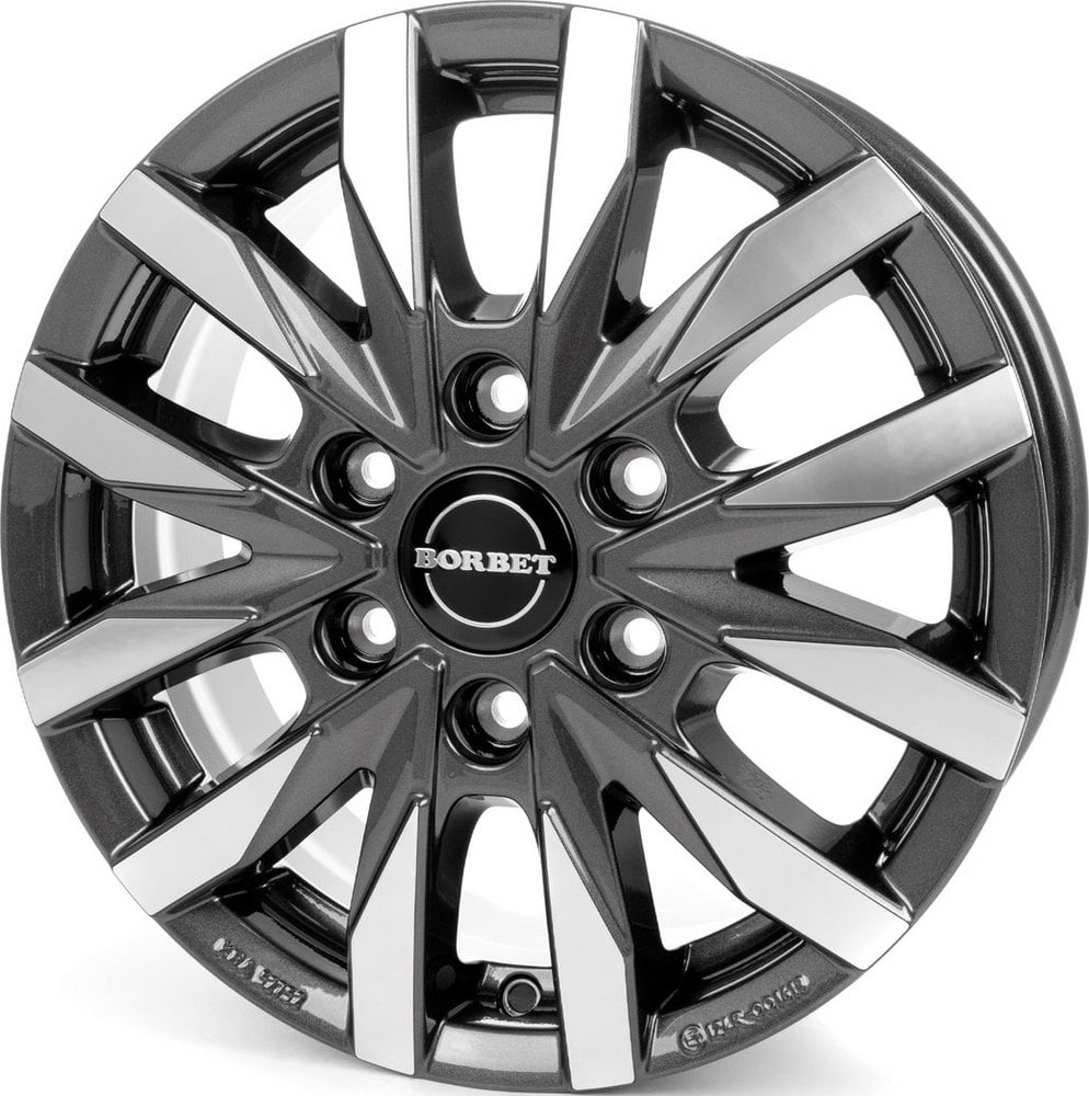 Llanta Borbet CW6 7.5x18 6x114.3 ET45 66.1 Gris cara pulida