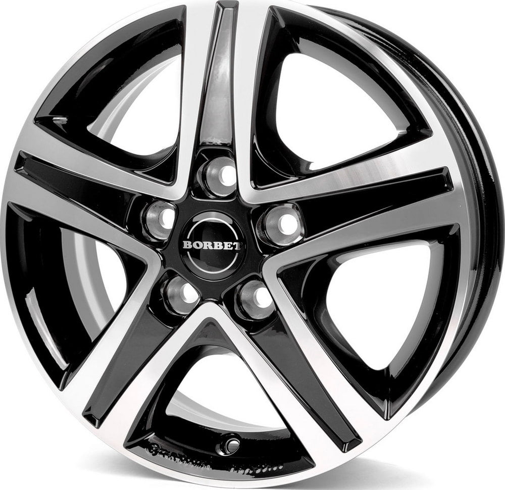 Jante Borbet CWD 6.0x16 5x130 ET68 78.1 Noir brillant face polie