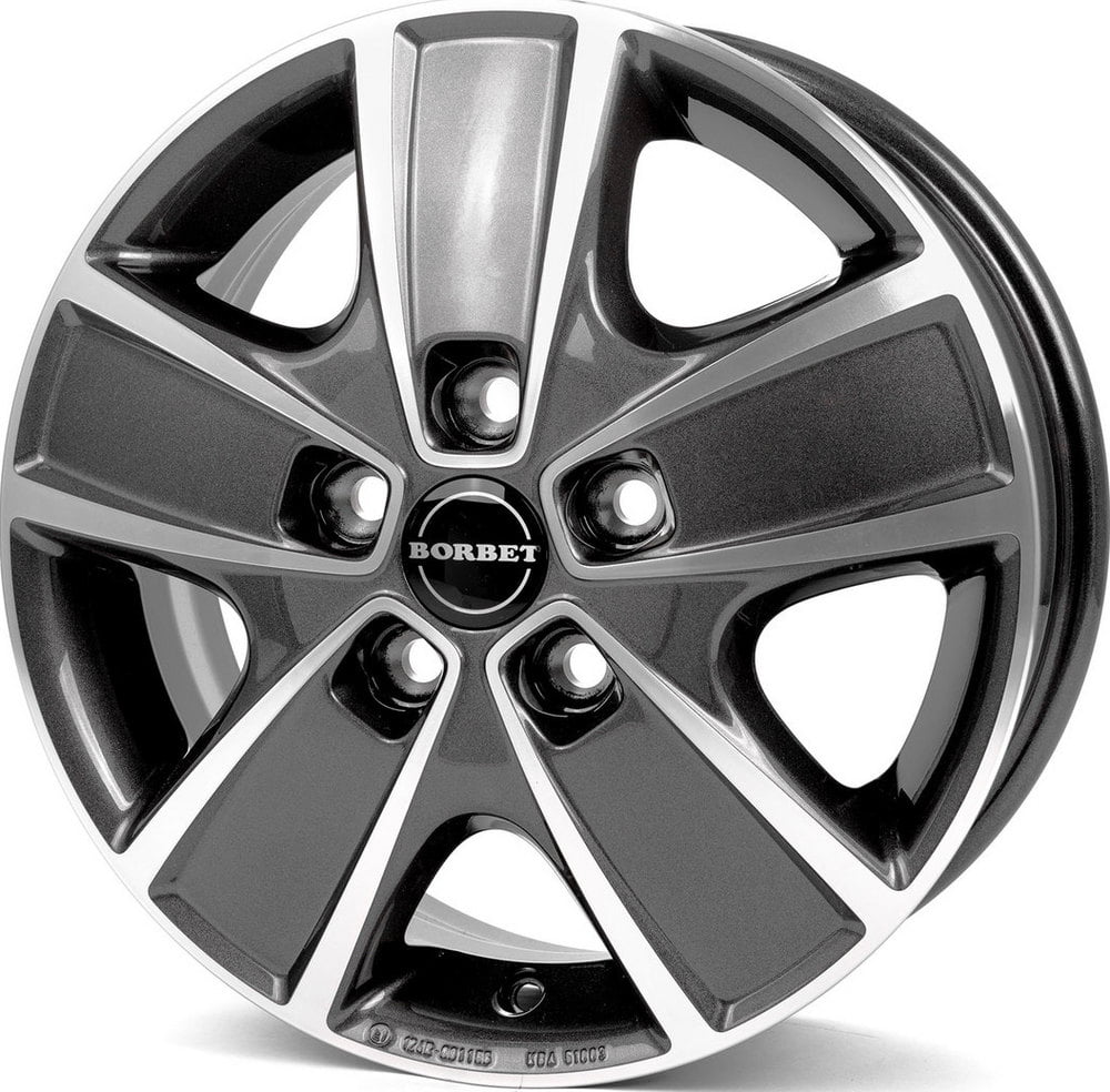 Cerchi Borbet CWG 6.0x16 5x130 ET68 78.1 Anthracite polished face