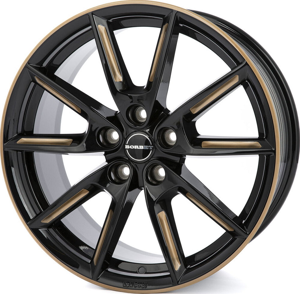 Jante Borbet LX18 NOIR BRILLANT FACE POLIE OR