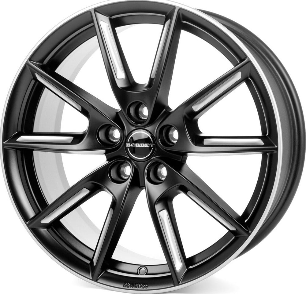 Borbet LX19 Felge SCHWARZ MATT RAND POLIERT