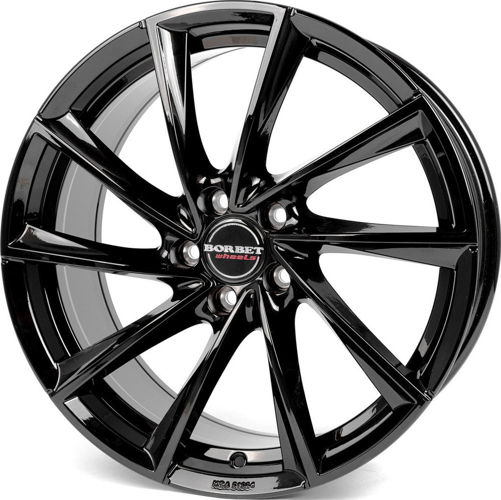 Borbet VTX 9.5x19 5x112 ET51 66.5 Gelakt zwart velg