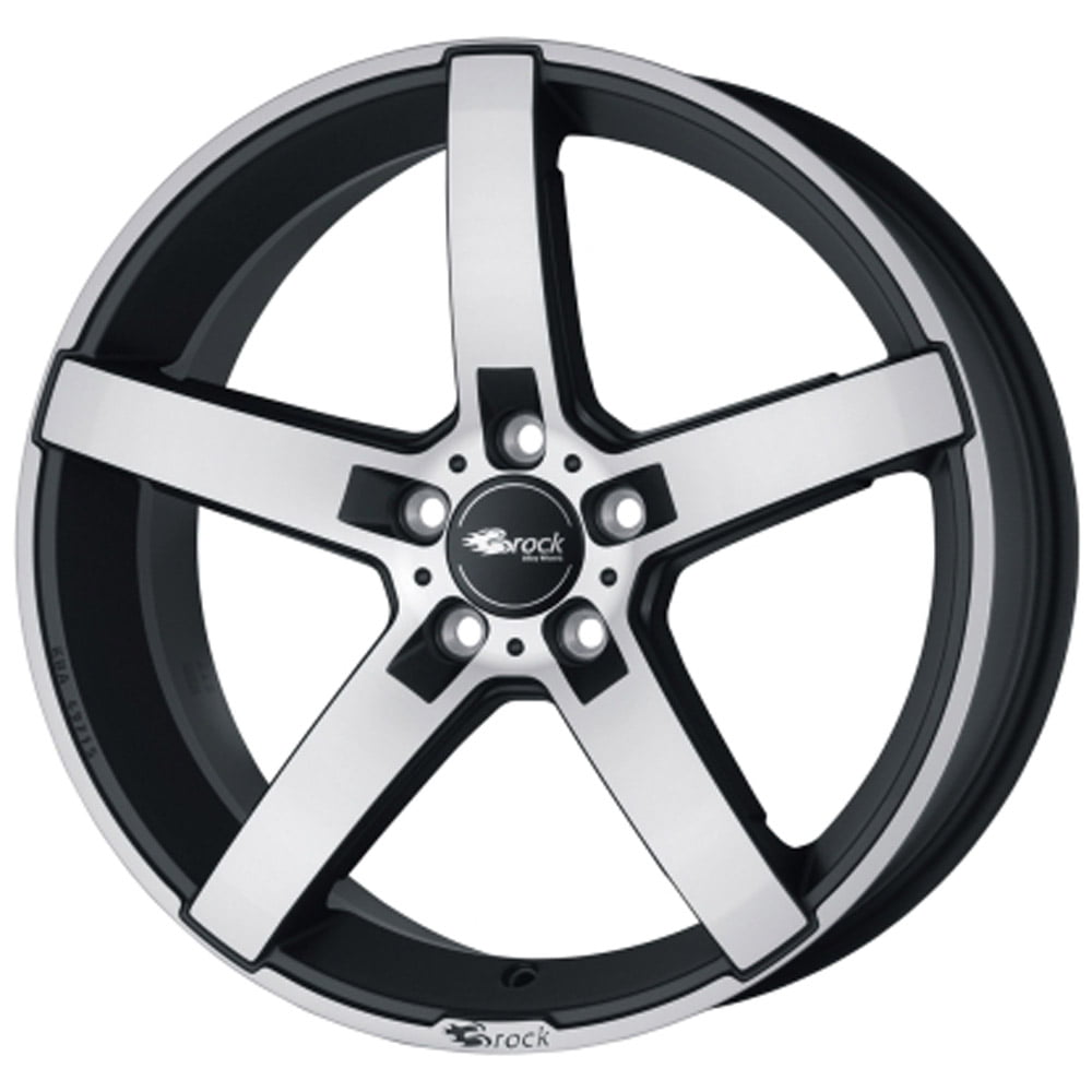 Brock B35 8.5x19 5x112 ET43 66.6 Schwarz matt verblendung poliert Felge