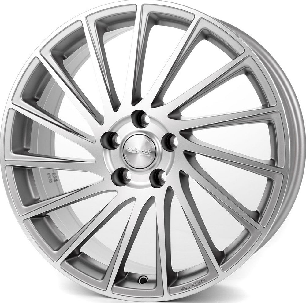 Cerchi Brock B39 7.0x17 5x114.3 ET45 72.6 Grigio metallizzato polished face