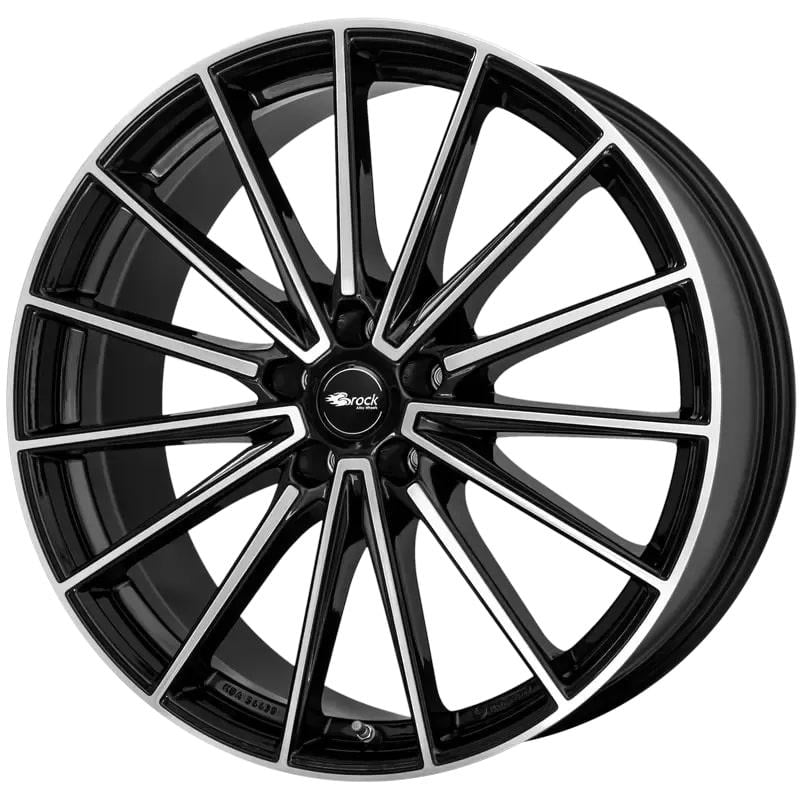 Llanta Brock B43 10.0x20 5x112 ET66 66.6 Negro brillante cara pulida