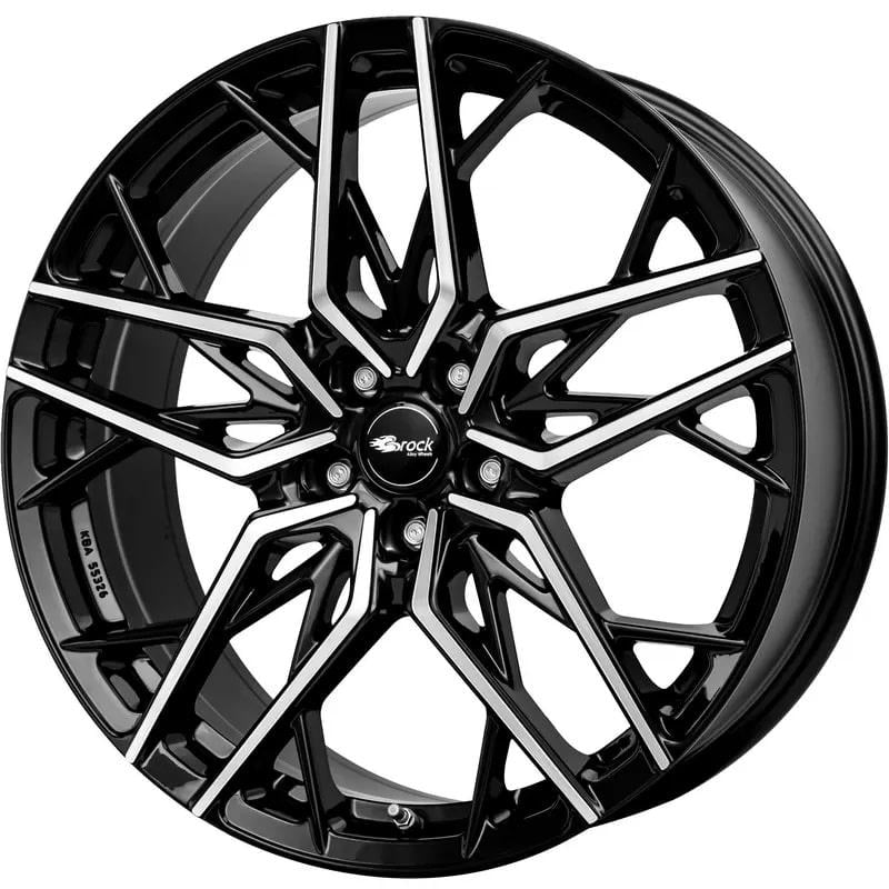 Brock B44 8.0x18 5x100 ET35 63.4 Schwarz glÄnzend verblendung poliert Felge