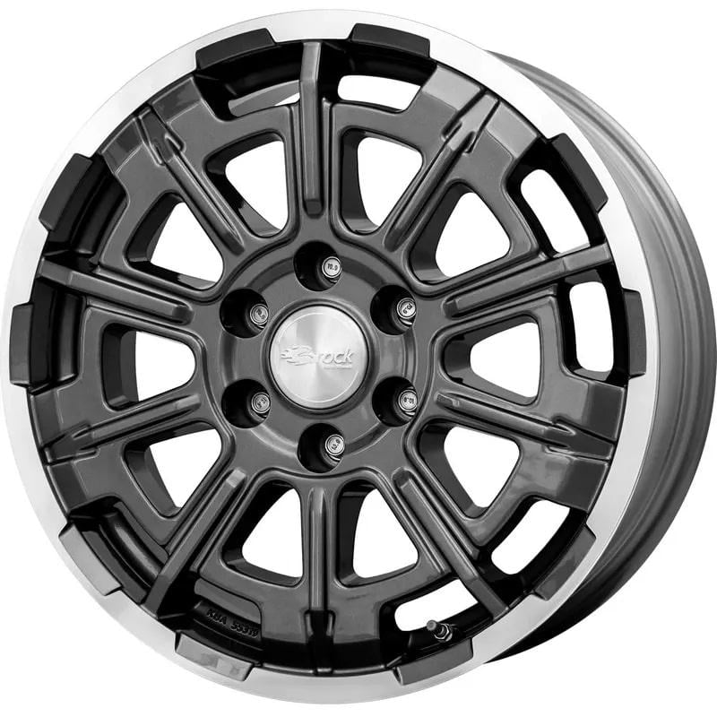 Llanta Brock B45 7.0x17 5x118 ET62 71.1 Grafito cara pulida