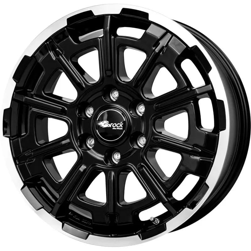 Brock B45 7.0x17 5x118 ET62 71.1 Shinny black machined face rim