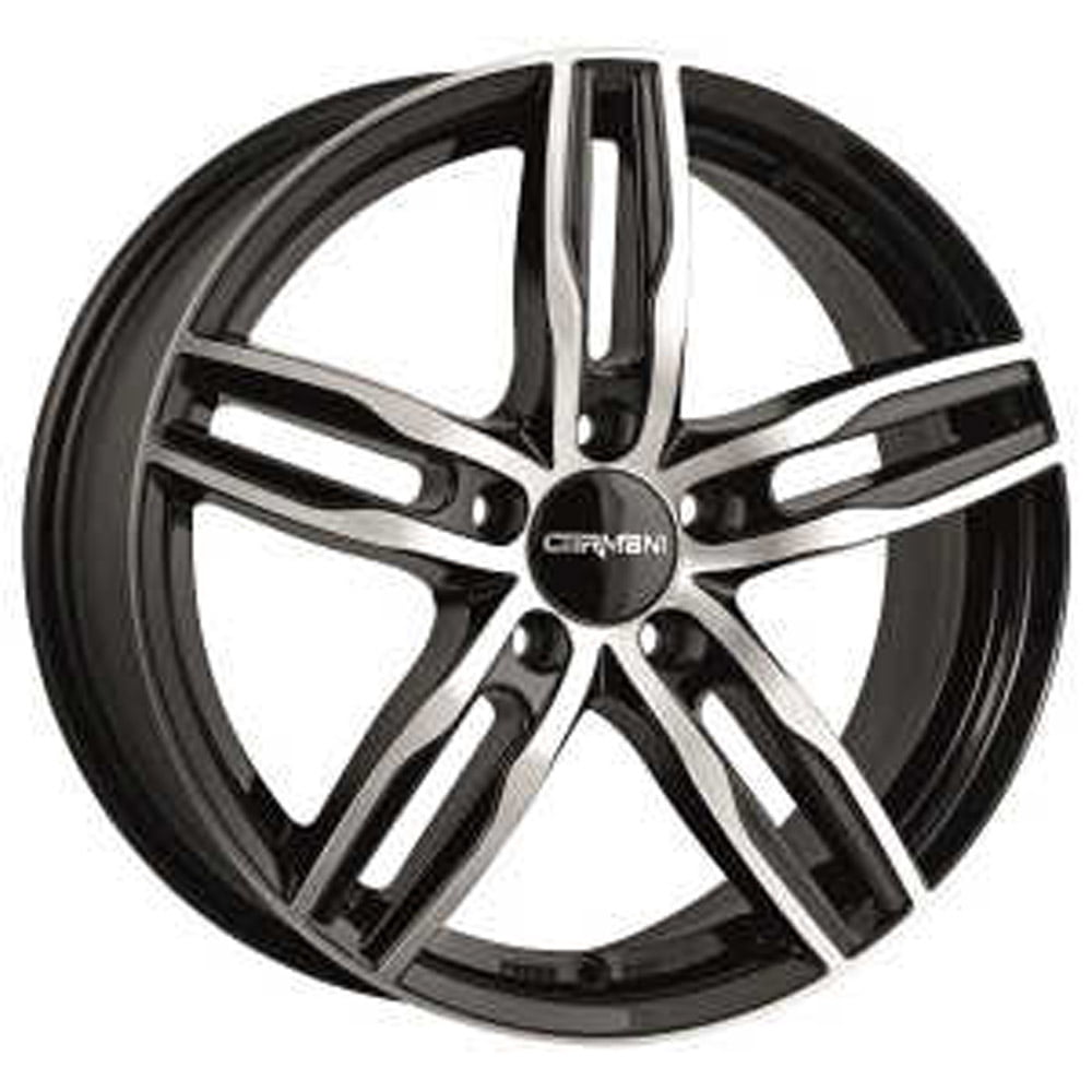 Carmani CA14 6.5x16 5x112 ET46 57.1 Schwarz verblendung poliert Felge