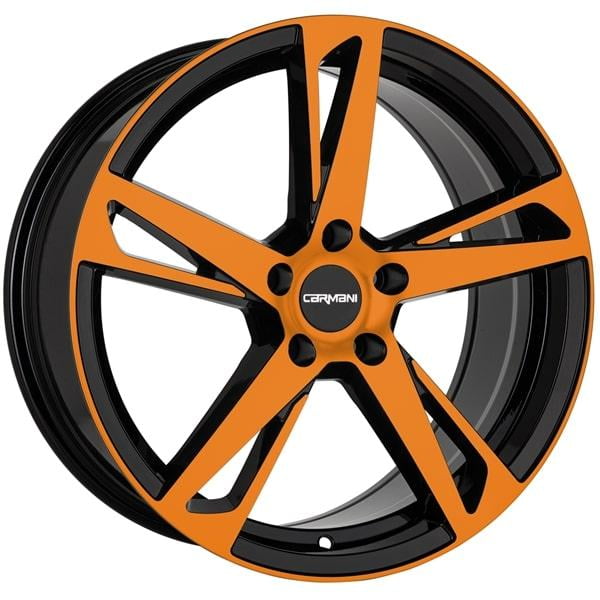 Jante Carmani CA16 NOIR MAT FACE POLIE ORANGE