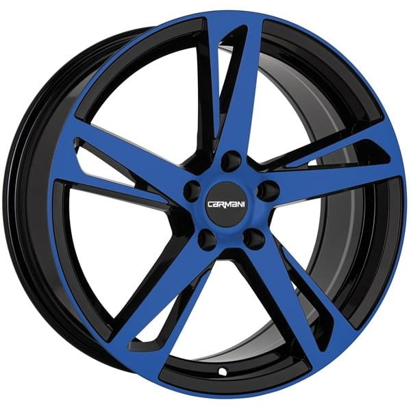 Jante Carmani CA16 NOIR FACE POLIE BLEU FONCE