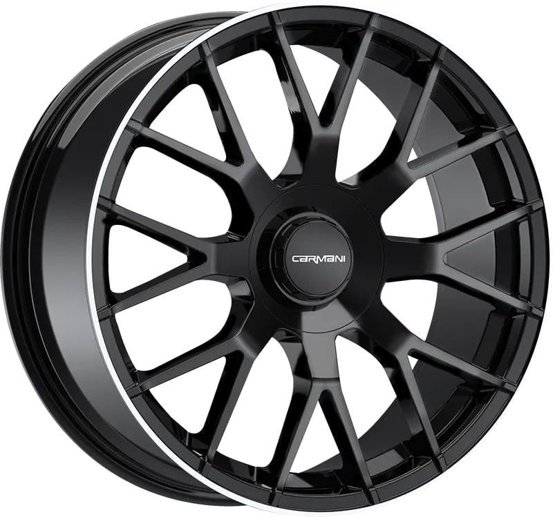 Carmani CA19 8.0x19 5x112 ET38 66.6 Schwarz rand poliert Felge