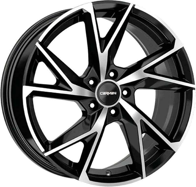 Carmani CA23 8.5x19 5x112 ET45 66.6 Schwarz glÄnzend verblendung poliert Felge