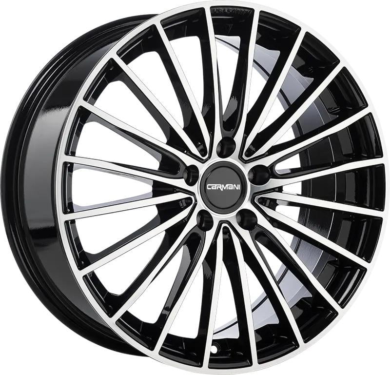 Carmani CA24 8.0x19 5x114.3 ET45 72.6 Schwarz glÄnzend verblendung poliert Felge