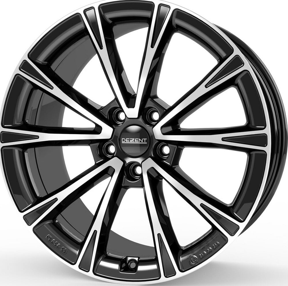 Dezent AR Dark 8.0x19 5x108 ET48 63.4 Schwarz verblendung poliert Felge