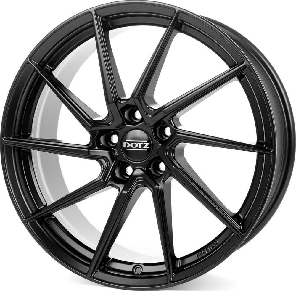 Dotz Spa Black 7.5x17 5x100 ET35 60.1 Mat zwart velg