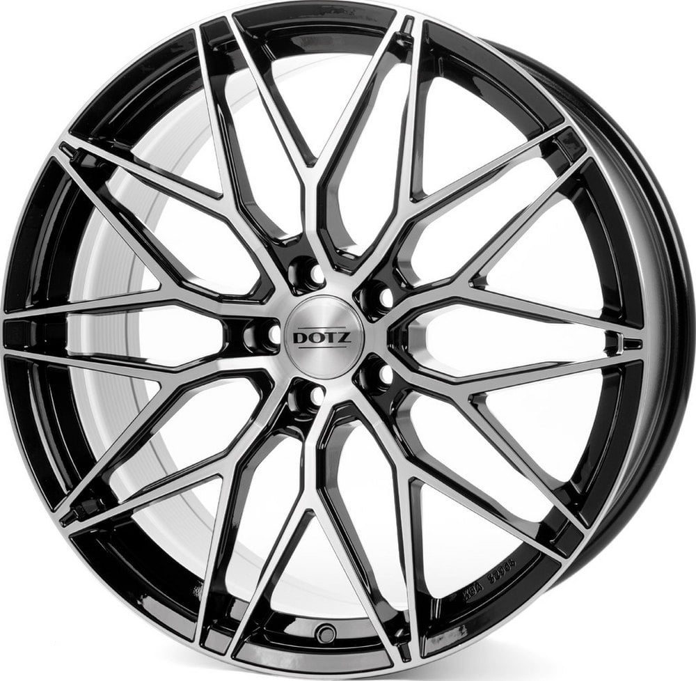 Dotz Suzuka Dark 8.5x19 5x108 ET45 70.1 Zwart gepolijst vlak velg