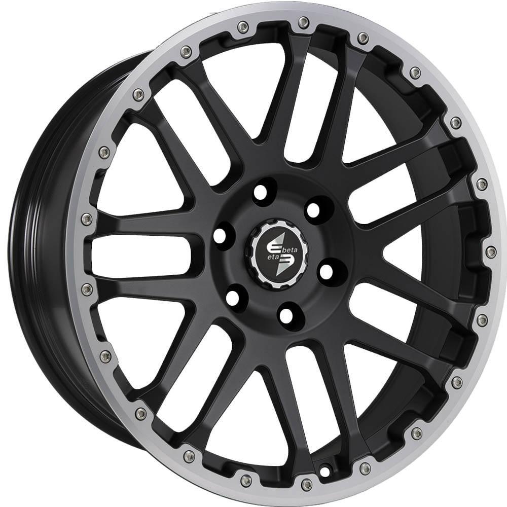 Eta Beta Combat CV 8.0x17 5x127 ET40 71.6 Zwart mat rand en midden gepolijst velg