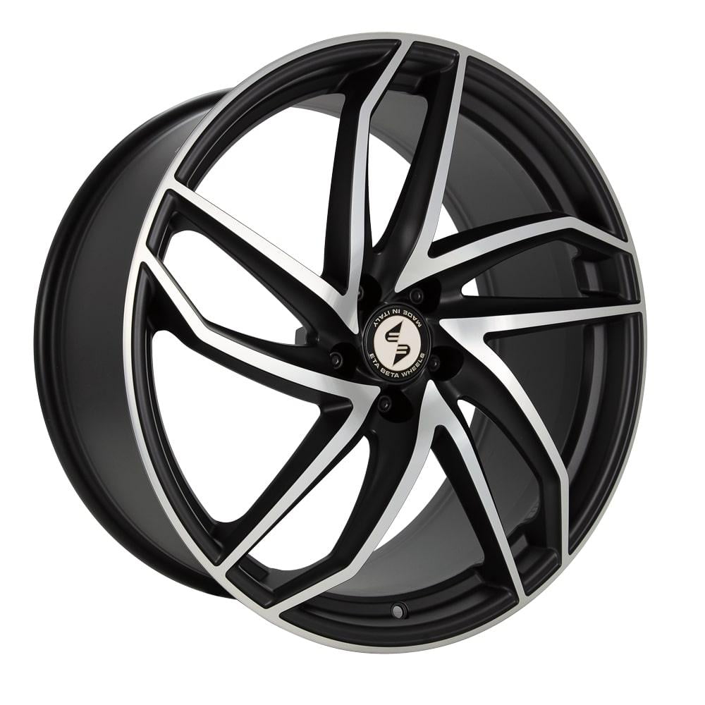 Jante Eta Beta Heron 8.5x20 5x112 ET33 66.6 Noir mat face polie