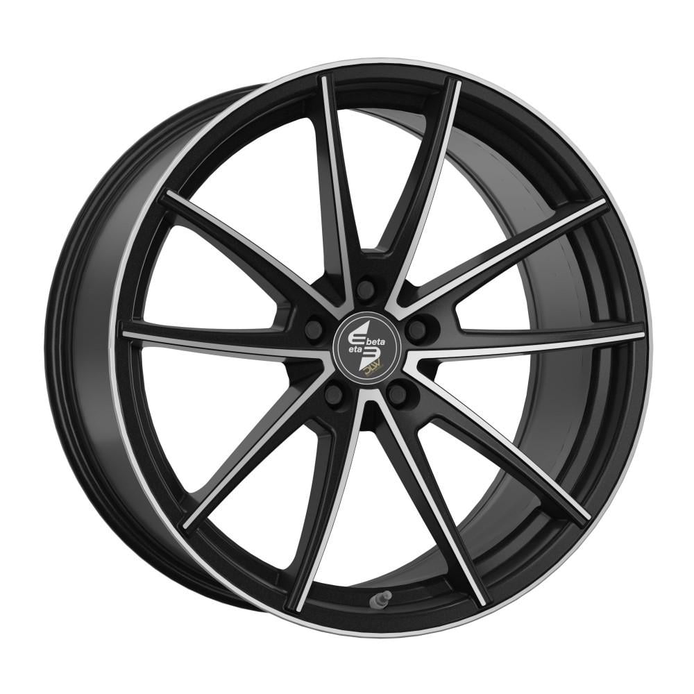 Jante Eta Beta Manay-K 8.5x19 5x112 ET35 78.1 Noir mat face polie