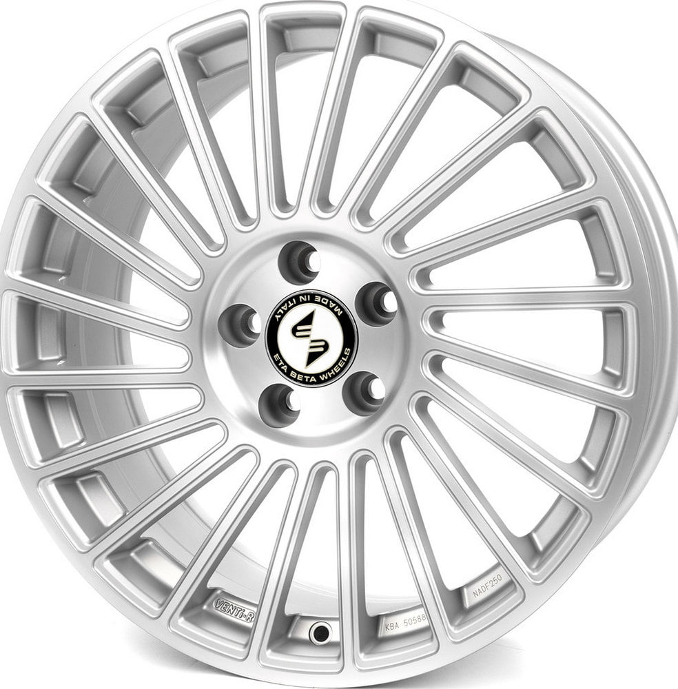 Eta Beta Venti-R 8.5x19 5x114.3 ET35 78.1 Mat zilver gepolijst vlak velg
