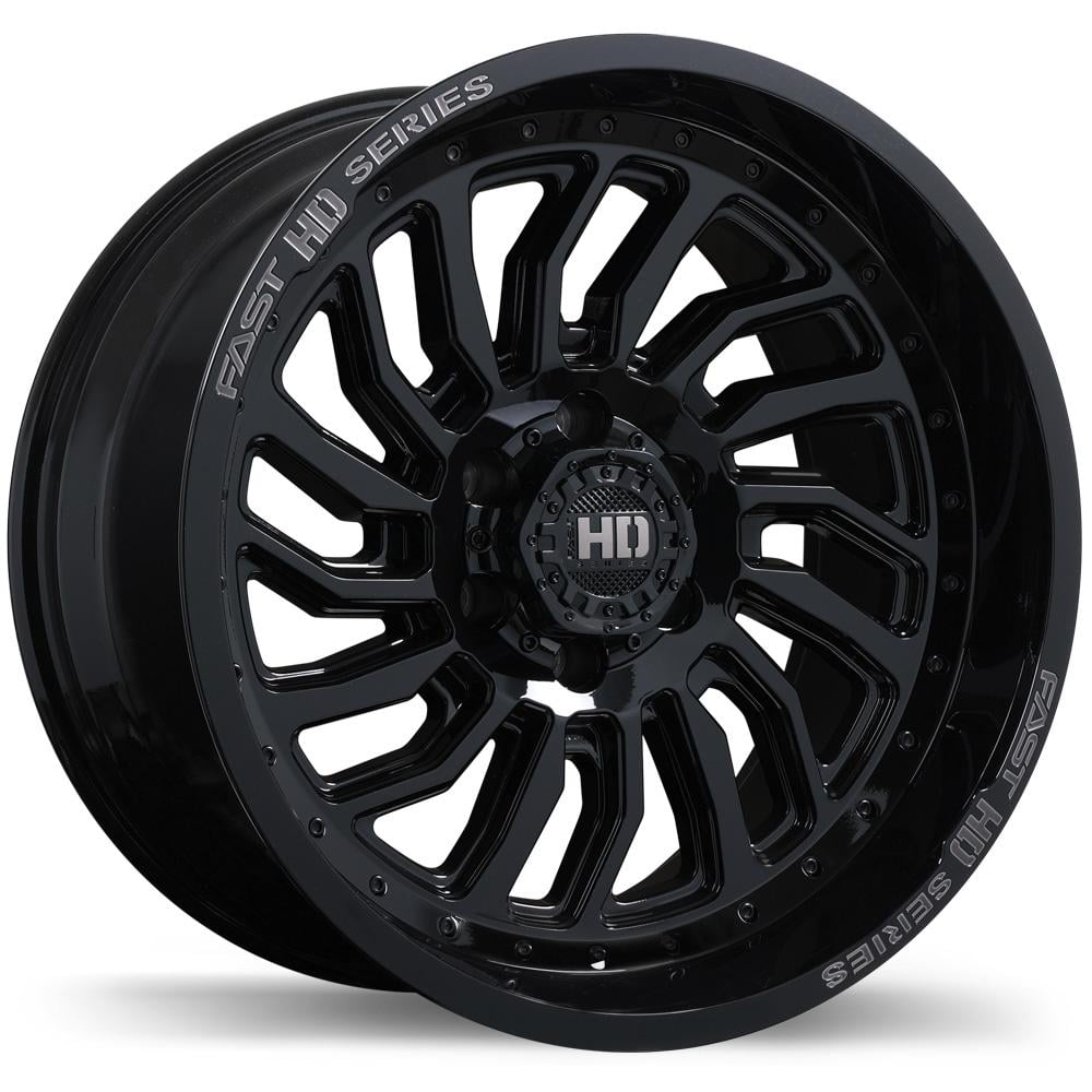 Fast HD D-STRUCT rim Gloss Black with Gray Milling
