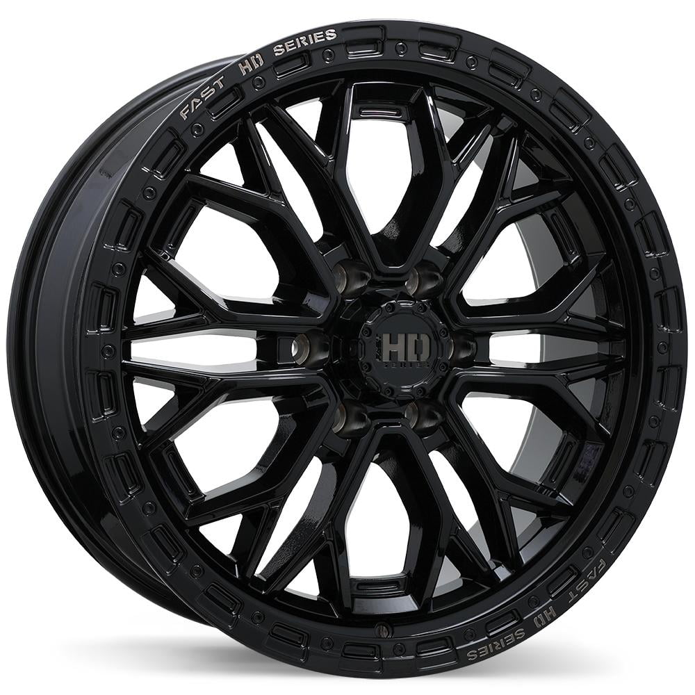 Fast HD MURAMASA 9.5x24 6x139.7 ET28 78 Gloss black with gray milling rim