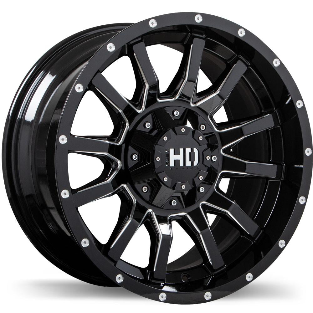 Fast HD TRAXX rim Gloss Black with Milled Edge