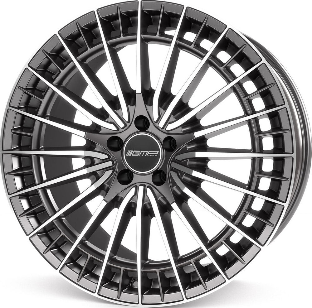 GMP QStar 7.5x18 5x112 ET50 66.6 Anthrazit verblendung poliert Felge