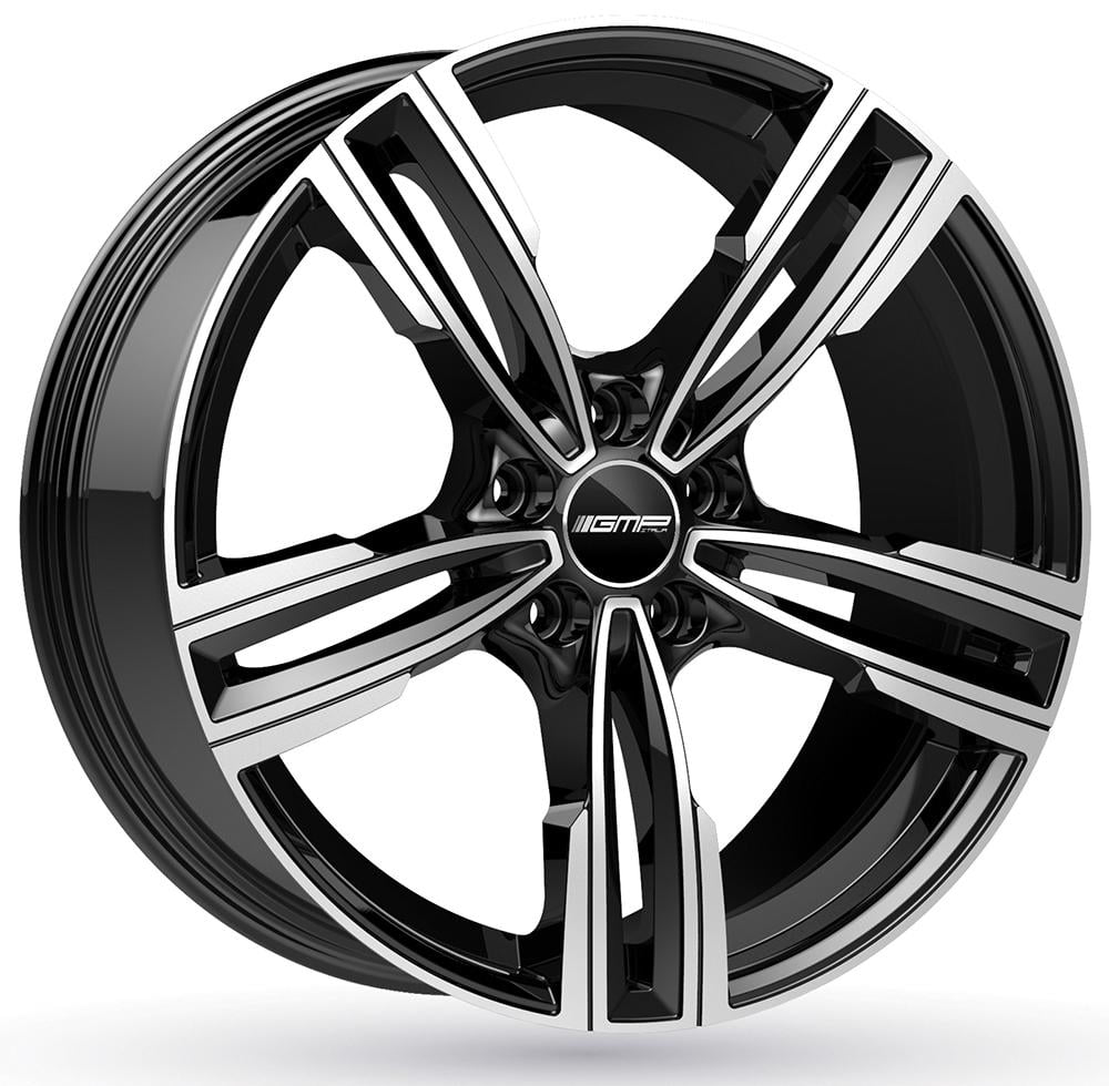 GMP Reven 8.5x20 5x120 ET33 72.6 Schwarz glÄnzend verblendung poliert Felge