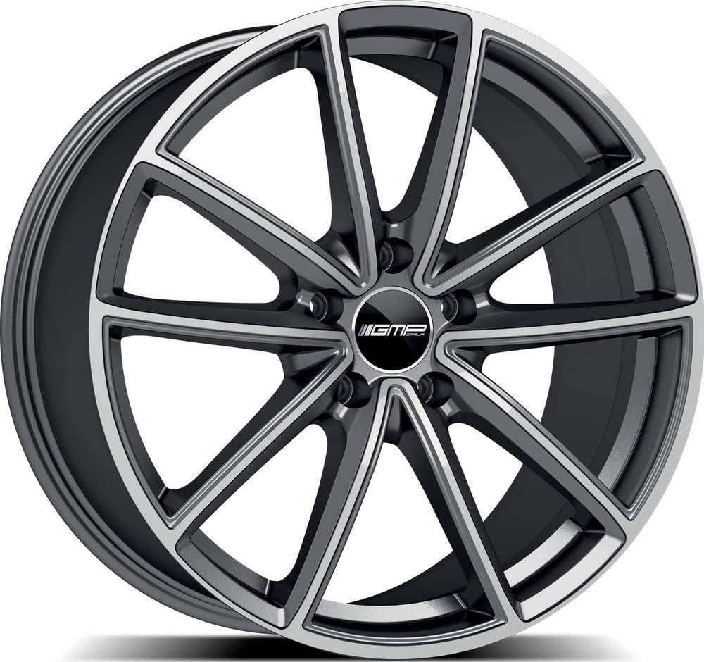 GMP Titan 9.5x21 5x112 ET26 66.5 Grau verblendung poliert Felge
