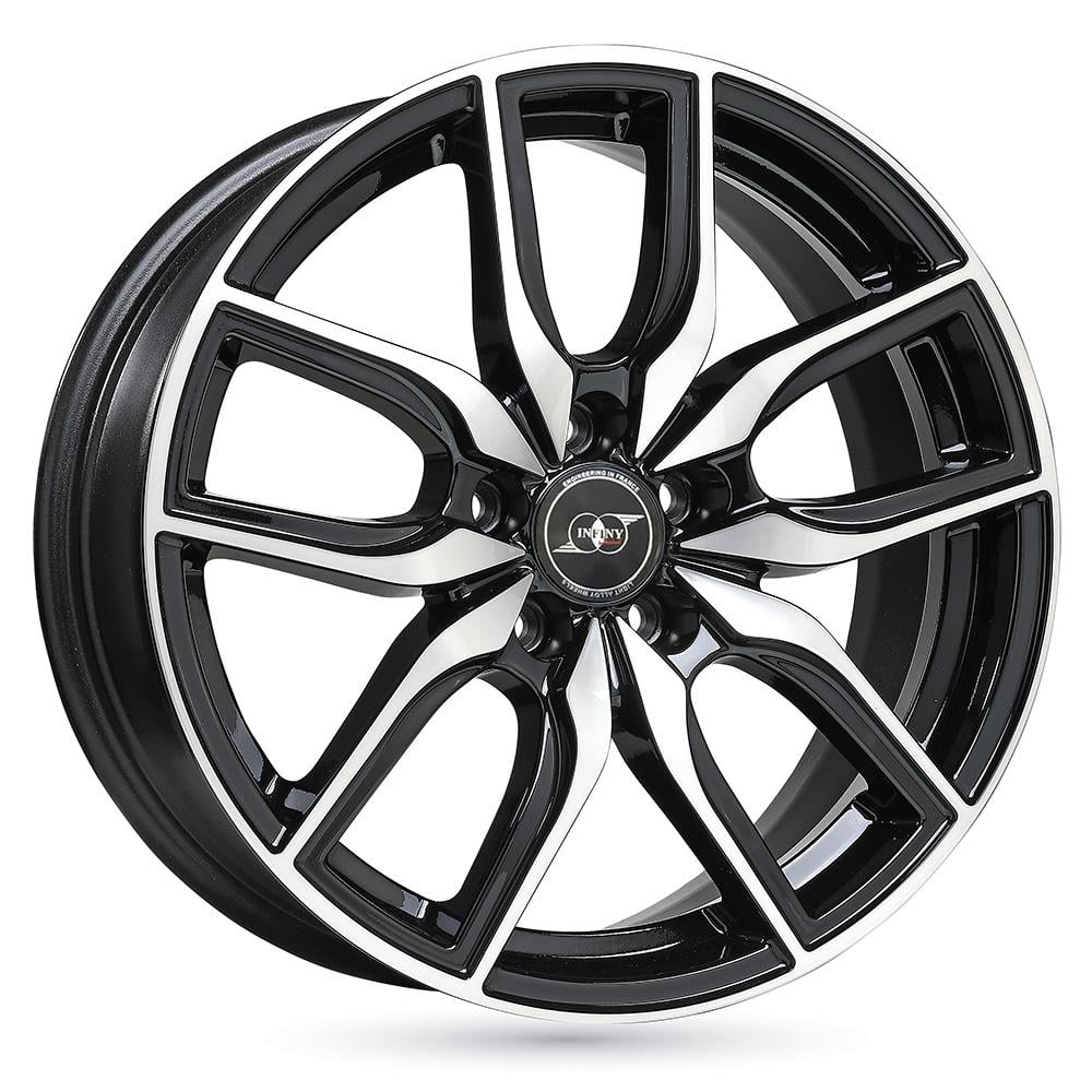 Infiny Individual Saxen 8.0x18 5x112 ET30 66.6 Schwarz glÄnzend verblendung poliert Felge