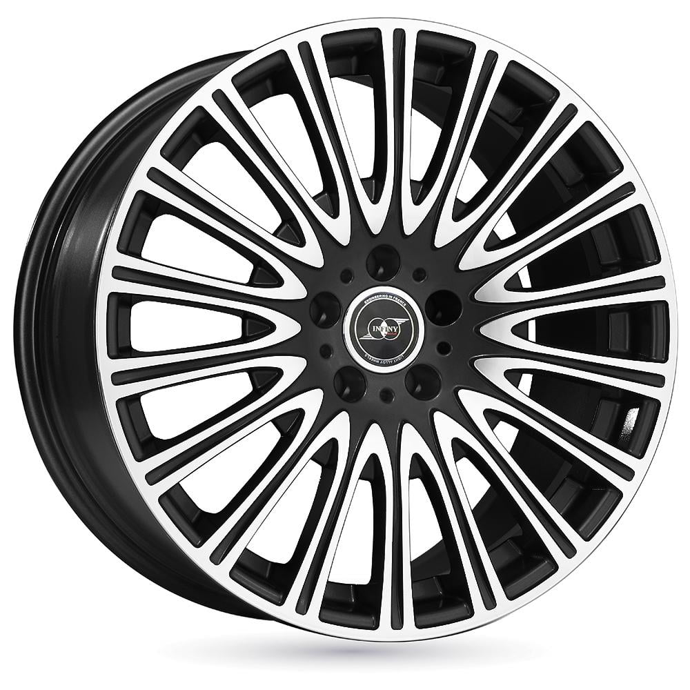 Infiny Individual Star 8.0x18 5x112 ET43 66.6 Schwarz glÄnzend verblendung poliert Felge