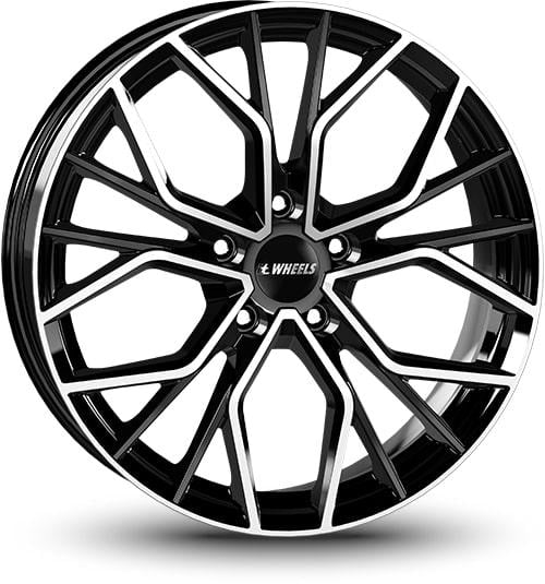 IT Wheels Tiara 8.0x18 5x100 ET35 57.1 Zwart gepolijst vlak velg