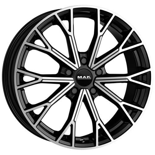 Mak Asphalt 8.0x20 5x112 ET45 57.1 Schwarz glÄnzend verblendung poliert Felge