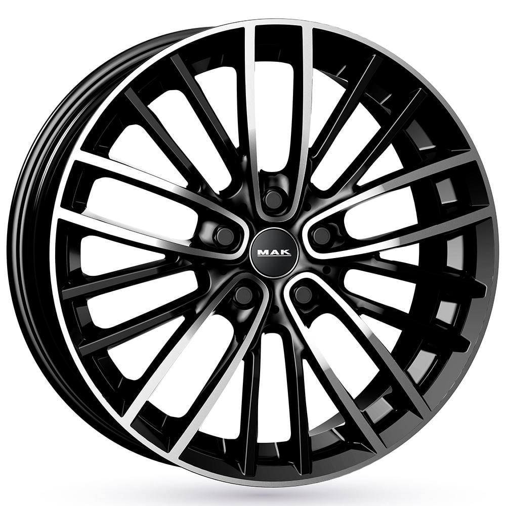 Mak Chelsea 7.5x18 5x112 ET42 66.6 Schwarz glÄnzend verblendung poliert Felge